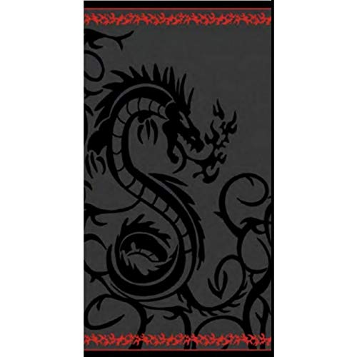 Preisvergleich Produktbild Unbekannt Schwarz Dragon Strandtuch Badetuch, Frottee, Velours, JACQUARDStrandtuch, Schwarzer Drache, Frottee, Velours, Jacquard, 95 X 175 CMcm