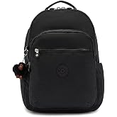 Kipling Seoul 27L Laptop Backpack Fits 15 Inch Lightweight Travel, True Black, one size fits all, SEOUL KIDS