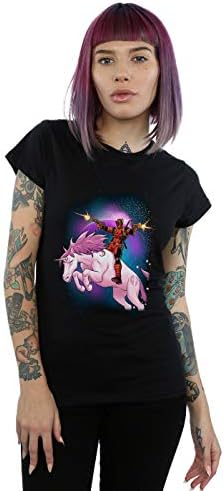 Marvel Women's Deadpool Space Unicorn T-Shirt