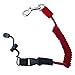 Produktbild CricTeQleap Wassersportzubehr, elastische Brandung Kanu Kajakpaddel Spirale Leine Cord Safety Angel Rute Lanyard - Rot