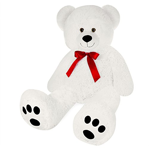 Deuba Orsacchiotto gigante XL 100 cm bianco orso di peluche giocattoli bambini