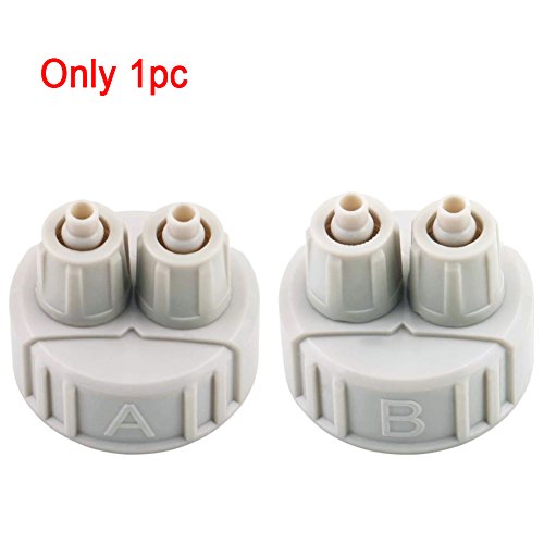 Belletryh88 1PC CO2 System Generator Part Bottle Cap with Tubes for Planted Aquarium White(WHITE)