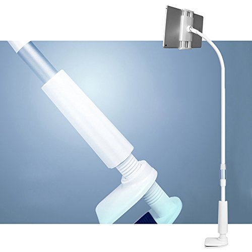 NuoYo Handy Halterung 360 Grad Drehbar Halter iPad Halterung Flexibel Winkel Tablet Ständer mit Schwanenhals,Gilt für 4 Zoll oder mehr Telefon und 10,6 Zoll für die meisten Tablet,für alle Apple-Tablet,Weiß - 4