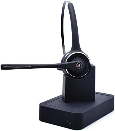 NEWZOR Noise-Canceling Wireless Headwearing Bluetooth Hands-Free Headphones Mono Bluetooth Headset With Microphone and Charger Holder for Phone/PC/PS3