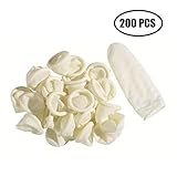 Finger Cot 200 PCS Latex Anti-static Finger Covers Finger Tip Rubber Protect Keeping Dressing Dry and Clean (200 PCS)