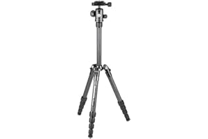 Manfrotto MKELES5CF-BH, Element Small Traveller Tripod with Ball Head, Carbon Fibre, Telescopic Column, for DSLR, Compact System Camera, Mirrorless