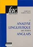 Image de L'Analyse linguistique des textes anglais