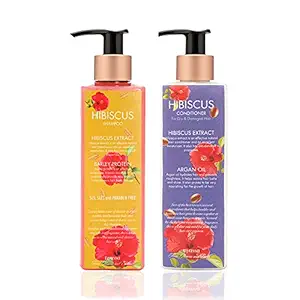 Nyassa Hibiscus Shampoo + Conditioner Hibiscus extract and Barley protein ideal for dry and damaged hair (250+265ml)