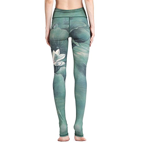 SEEU Damen Frauen Printed Sport Leggings Hose für Laufen Yoga Workout und Fitness, 4 Farben, Gr. S bis XL - 3