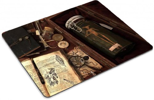 Books Artwork Jars Messy Desk Mouse Pads Customized Made to Order Support Ready 9 7/8 Inch (250mm) X 7 7/8 Inch (200mm) X 1/16 Inch (2mm) High Quality Eco Friendly Cloth with Neoprene Rubber MSD Mouse Pad Desktop Mousepad Laptop Mousepads Comfortable Computer Mouse Mat Cute Gaming Mouse pad - 2