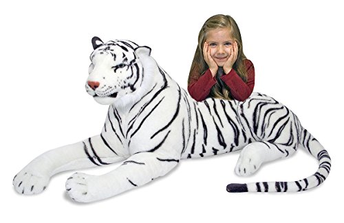 Large Giant Siberian Bengal Wild Tiger Soft Plush Stuffed Cuddly Toy up to 150cm (103 - 150 cm White Tiger)