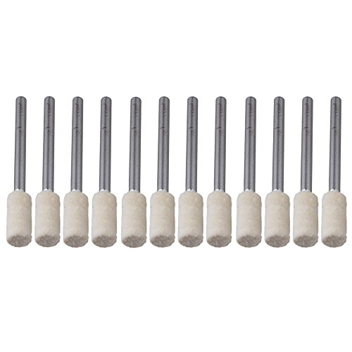 BQLZR Zylindrisch Wollfilz Bob Polieren Dreh Umkehrpunkt Grate Schleifkopf Packung Von 12