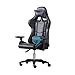 Produktbild Bseack Drehstuhl Gaming Chair, Erhöhung Rotary High Back 7-Gang-Handlauf Verstellbares Spiel Sitz für Studentenwohnheim (Farbe : Steel feet)