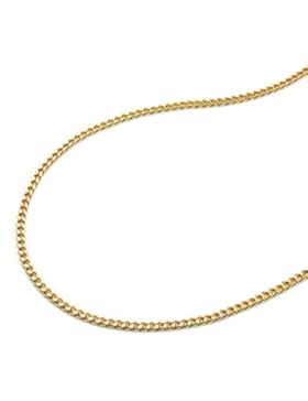 Unbespielt Modeschmuck Halskette Kette Panzerkette Kette 2 x diamantiert Collier Damen vergoldet Länge 55 cm Breite...