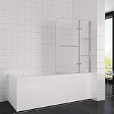 badewannenabtrennung baby ebay Inklusive zwei eleganten Eckablagen aus 6mm Sicherheitsglas mit Halterungen aus Zink-Druckguss