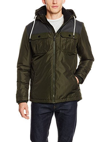 JACK & JONES Herren Jacke Jcoflicker Jacket Block Grn (Rosin Fit:Reg), Medium