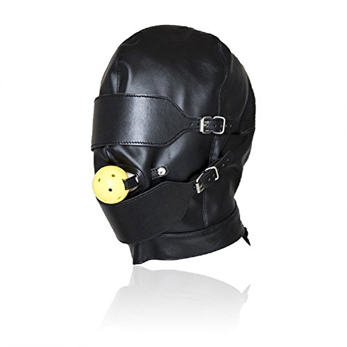 Preisvergleich Produktbild Raycity Schwarzes Leder Kostüm Gimp Maske Hood Style 23