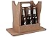 Produktbild protectore Bierhocker - Flaschenträger aus Holz - für 6 Flaschen - 3 Bierträger - Getränkekorb (Braun) - B-Ware