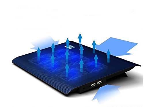 Foneso 14-15 Zoll Laptop Kühler Notebook Cooler Ständer Kühlpad Kühlmatte mit 6 × Lüfter