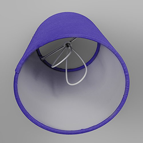 QAZQA Polyester Klemmschirm 12cm rund SC violett , Rund konisch Klemmschirm - 5