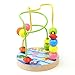 Multi Colors Baby Kid Festival Gift Wooden Around Beads Maze Puzzle Educational Toy(1Pca: Random Color)