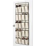 Freelogix 20 Pocket Hanging Over The Door Shoe Organiser Storage - Beige