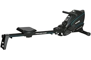BEHUMAX Máquina de Remo Stream Smart Rower, Monitor LCD, 10 Niveles de Resistencia, inercia 7kg, Resistencia magnética, Plegable, Asiento ergonómico y Acolchado, Compatible con apps.