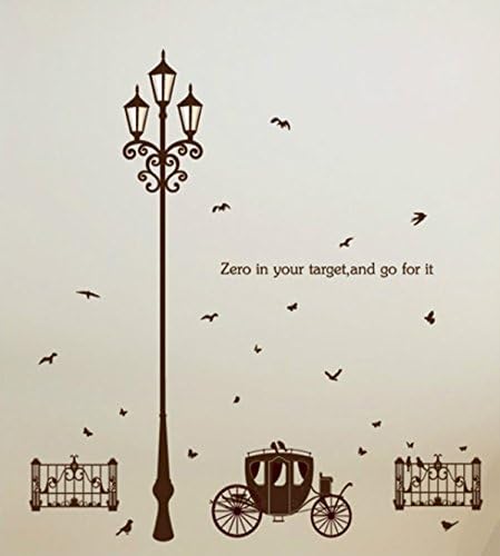 Street Lights Carriage PVC Wall Stickers Corridor Bedroom Sofa Living Room Background Decoration