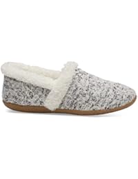 Toms Classic Blanco Negro Shearling Mujeres Slippers