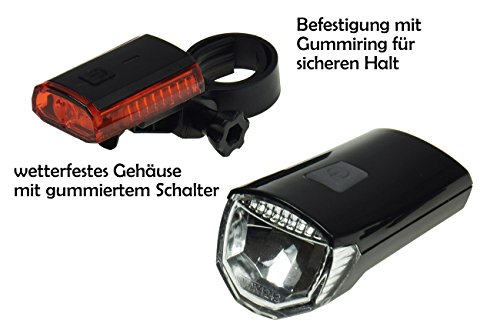 Akku Fahrrad LED-Beleuchtungsset „CFL 30 pro“, 30Lux, StVZO zugelassen, Lithium-Akku - 4