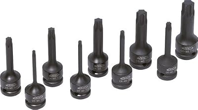 SAM Outillage NST-40 Douille Tournevis 1/2 à Chocs Longue torx Taille t40, Noir