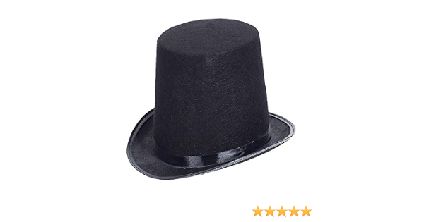 WIDMANN SRL Cappello Cilindro Alto 20 cm Feltro Taglia Unica per Adulti,  Calotte e Copricapi, Nero, WDM03102 : Amazon.it: Abbigliamento
