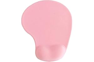 YingStar Mouse Pad Mouse Mat with Gel Wrist Rest Support Anti-Slip Rubber Base Comfort Gaming Mouse Pad for Laptop Computer PC (Pink)