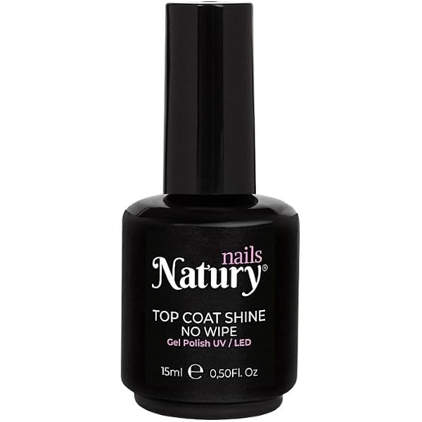 Natury Nails Super Shine No WIPE Top Coat & Rubber Base Coat – UV/LED-Gel Für Nagelverlängerung, 12-free, Vegan & Cruelty Free