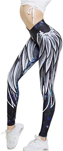 KTFYIUK Kliou Harajuku Wing Print Leggins Push Up Fitness Sexy Cartoon 3D Graffiti Women Casual Funnysporting Leggings as Picture S