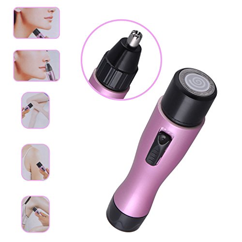 Women Shaver,Bikini and Nose Hair Trimmer,Bienna [Wet Dry] [Waterproof] Electric Cordless Personal Lady Razor Remover Shavers for Face Ear Nose Eyebrow Body Legs Armpit [Battery-Operated]