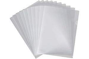 Stuff 4 Office - A4 Clear Plastic Document Wallets - Open Top & Side | 85 Micron Thickness | 100/500/1000 Pack Options