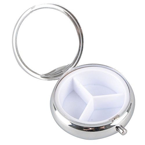 Skyllc® Tragbare Metall-Runde Kleine Pillen Aufbewahrungsboxen DIY Medizin-Organisator / Container - 2