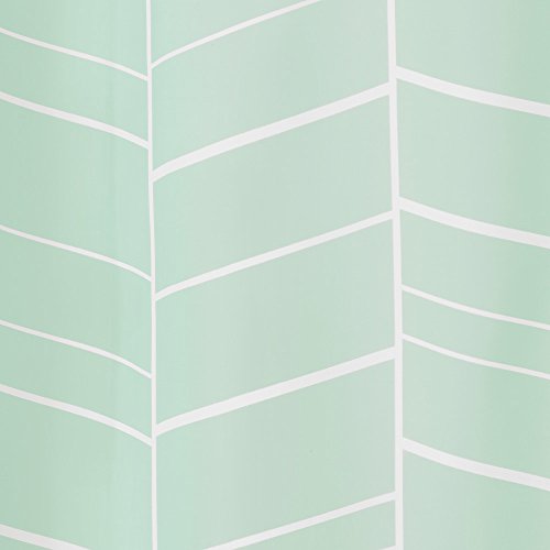 InterDesign Kylie Duschvorhang | Badewannenvorhang mit 12 Ösen | waschbarer Duschvorhang 183,0 cm x 183,0 cm | Polyester mint - 3