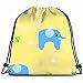 Produktbild DD Decorative Cute Animal Wildlife Blue Elephant Animals Drawstring Backpack Gym Sack Lightweight Bag Water Resistant Gym Backpack for Women&Men for Sports,Travelling,Hiking,Camping,Shopping Yoga