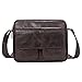 Produktbild Zhhlinyuan Soft Durable Multiple Pocket First Cowhide Leather Zipper Moible Phone Messenger Shoulder Bag Daypack Tagesrucksack Cross Body Bag Belt Bag Pouch Purse für Mens Women Mans