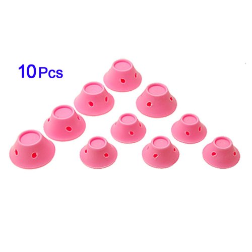 SODIAL(R) Beauty No Clip Soft Hair Style Roller Curler (Pink)