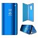 Produktbild Hülle Huawei P10 Lite,Schutzhülle Huawei P10 Lite,SaKuLa [Ultra Slim] Elegante Überzug Mirror Flip Case Spiegel Kview Ledertasche Handyhülle Brieftasche im BookStyle für Huawei P10 Lite mit Glitzer Kristall Back Cover,Stoßdämpfend TPU Silikon Klapphülle Crystal Sparkle Bling PU Leather Folio Etui Bumper Kunstleder Tasche für Huawei P10 Lite mit Kredit Kartenfächer [Standfunktion] [Magnetverschluß] -Spiegel Blau