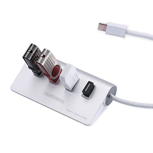 Luxebell® USB 3,1 4 Port USB 3.0 Hub für USB-Typ-C-Geräte, einschließlich der neuen MacBook, Chromebook Pixel und mehr - 4