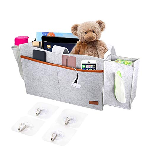 Lypulight - Organizer da Letto Multi Taschen - Grauweiß