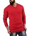 Nucode Mens Cotton V-neck Red Full Sleeve Casual Sweatshirt RS.599.00
