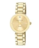 Anne Klein Damen Quarzuhr mit Gold Zifferblatt Analog-Anzeige und Gold Legierung Armband AK/n1362chgb