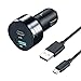 Produktbild POWERocker 2 Port USB Car Charger (Schwarz-33W-(Type C+QC3.0))