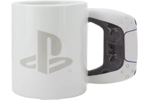 PlayStation Paladone | Sony Shaped Ceramic Coffee Mug | Officially Licensed Merchandise | PS5 Controller | Gaming Accessories | Collectors Item | Novelty Gifts | Drinkware, White