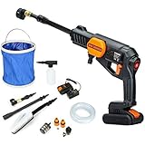 Cordless Pressure Washer Power Cleaner with battery, Pressure Washer Cleaner 320PSI, Ideal for outdoor cleaning house wall or